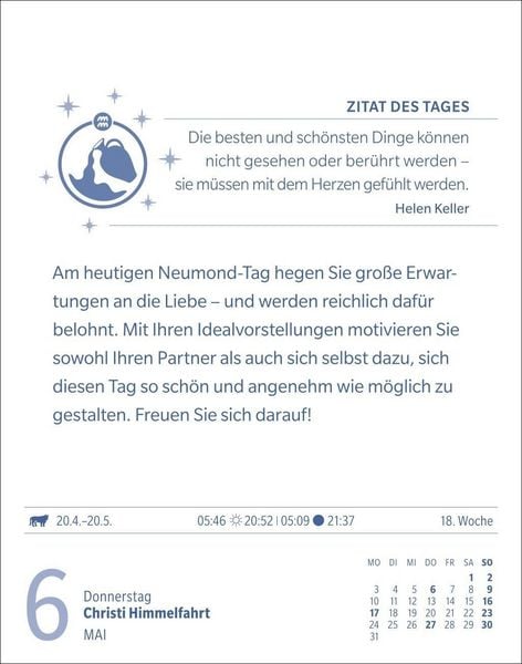 Produktbild: Wassermann Sternzeichenkalender 2027 - Tagesabrei&szlig;kalender - Ihr Horoskop f&uuml;r jeden Tag