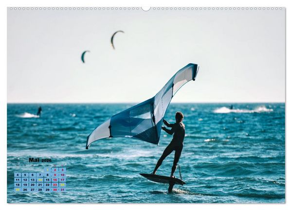 Produktbild: Wingfoilen - fliegen &uuml;ber das Wasser (Wandkalender 2026 DIN A2 quer), CALVENDO Monatskalender