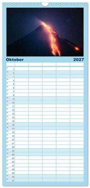 Produktbild: Familienplaner 2027 - Unglaubliche Natur - Landschaften aus unserer wunderbaren Welt mit 5 Spalten (Wandkalender, 21 x 45 cm) CALVENDO