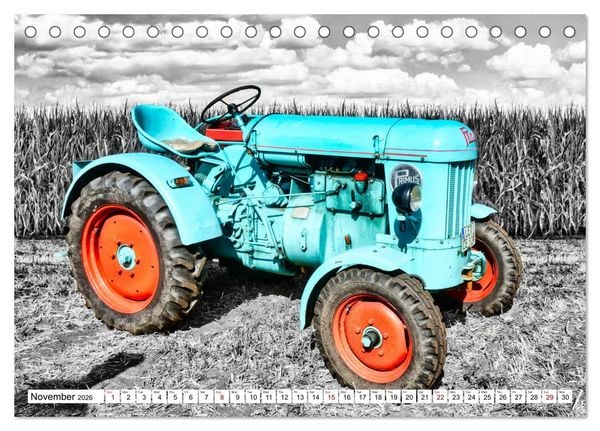 Produktbild: Tractors from past times (Desk Calendar 2026 DIN A5 landscape), CALVENDO 12 Month DeskCalendar