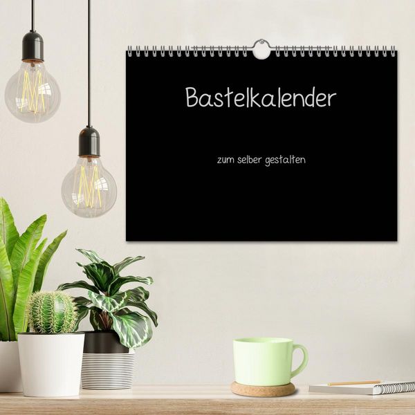 Produktbild: Bastelkalender - Schwarz (Wandkalender 2026 DIN A4 quer), CALVENDO Monatskalender