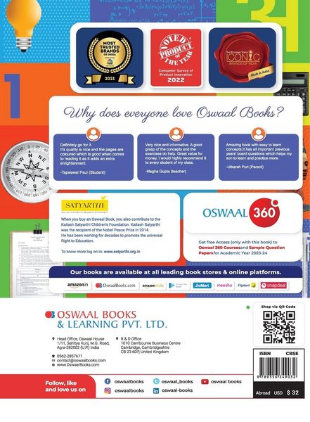 Produktbild: Oswaal CBSE Class 10 Mathematics Basic Question Bank 2023-24 Book