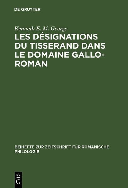 Produktbild: Les d&eacute;signations du tisserand dans le domaine gallo-roman