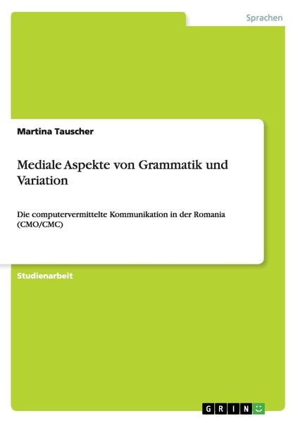 Produktbild: Mediale Aspekte von Grammatik und Variation