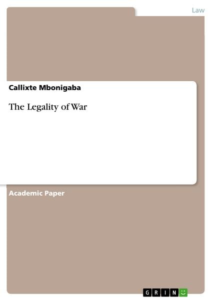 Produktbild: The Legality of War