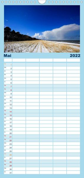 Produktbild: Familienplaner Ostsee im Winter (Wandkalender 2022 , 21 cm x 45 cm, hoch)