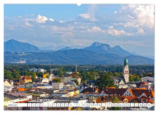 Produktbild: Rosenheim - Die Stadt vor den Bergen (Wandkalender 2027 DIN A2 quer), CALVENDO Monatskalender