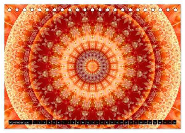 Produktbild: Energie - Mandalas in orange (Tischkalender 2026 DIN A5 quer), CALVENDO Monatskalender