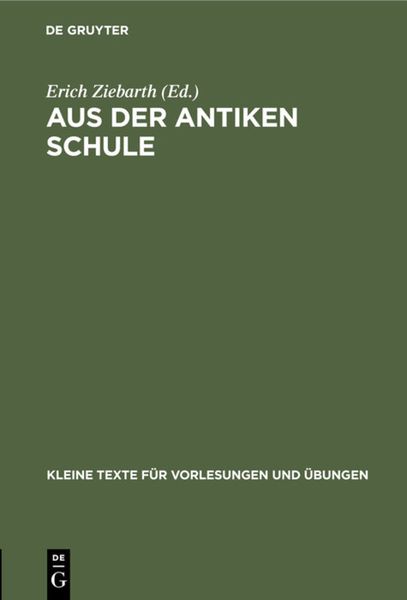 Produktbild: Aus der antiken Schule