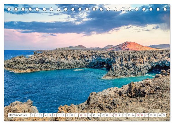 Produktbild: Lanzarote - Wo die Vulkane die Landschaft formten (Tischkalender 2026 DIN A5 quer), CALVENDO Monatskalender