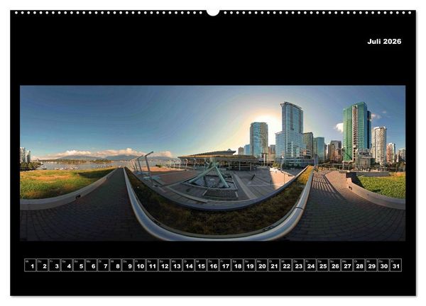 Produktbild: Vancouver / Kanada in faszinierender 360&deg; Panorama-Photographie (Wandkalender 2026 DIN A2 quer), CALVENDO Monatskalender