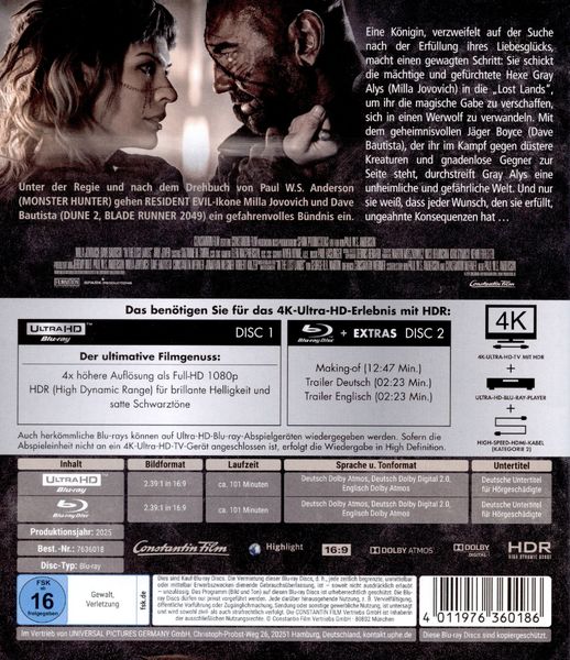 Produktbild: In the Lost Lands (4K Ultra HD) (+ Blu-ray)