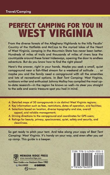 Produktbild: Best Tent Camping: West Virginia