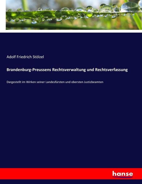 Produktbild: Brandenburg-Preussens Rechtsverwaltung und Rechtsverfassung