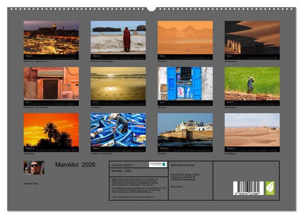 Produktbild: Marokko 2026 (hochwertiger Premium Wandkalender 2026 DIN A2 quer), Kunstdruck in Hochglanz