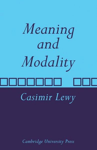 Produktbild: Meaning and Modality