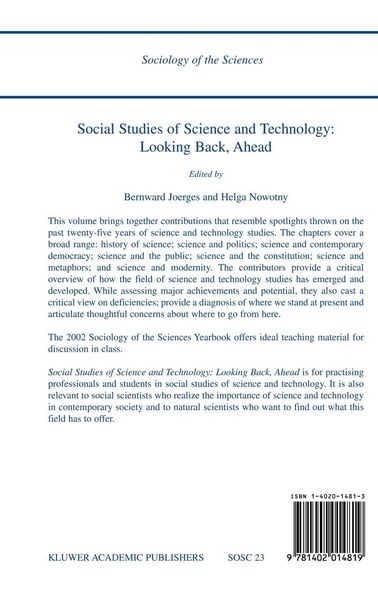 Produktbild: Social Studies of Science and Technology: Looking Back, Ahead