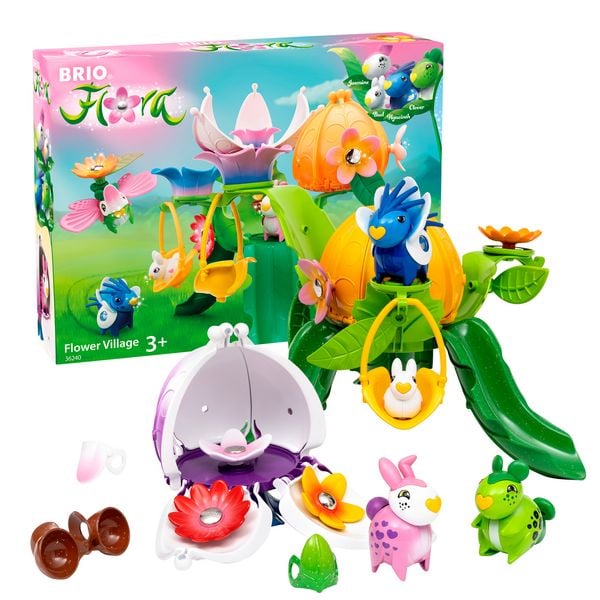 Produktbild: BRIO Flora - 36240 Starter-Set Blumendorf | Spielset f&uuml;r endlosen fantasievollen Spielspa&szlig; f&uuml;r M&auml;dchen und Jungen ab 3 Jahren - wundersch&ouml;nes Geschenk
