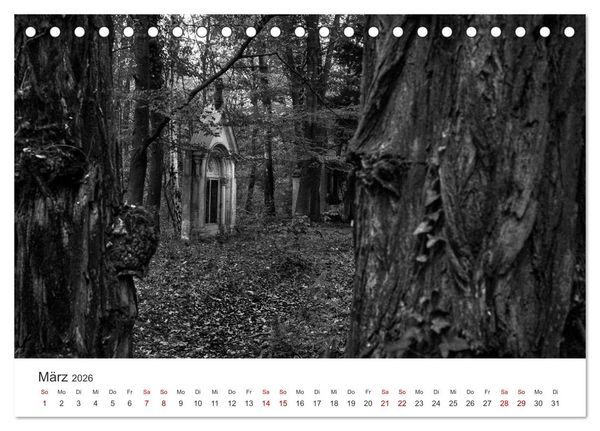 Produktbild: Wachgek&uuml;sst - Vom Zauber der Vergangenheit - S&uuml;dwestkirchhof Stahnsdorf (Tischkalender 2026 DIN A5 quer), CALVENDO Monatskalender