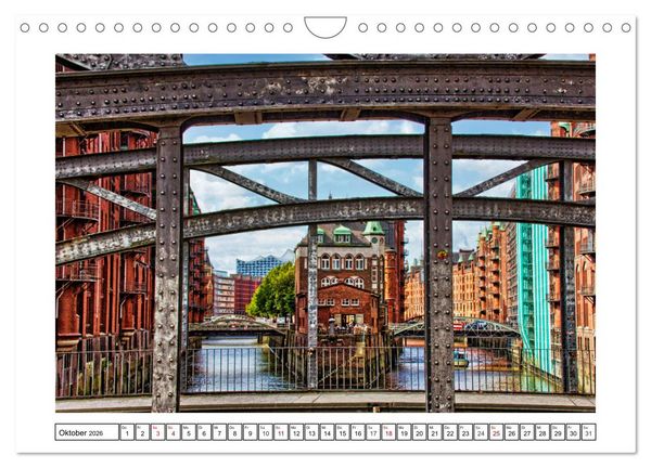 Produktbild: Hamburg sehen, f&uuml;hlen und lieben (Wandkalender 2026 DIN A4 quer), CALVENDO Monatskalender