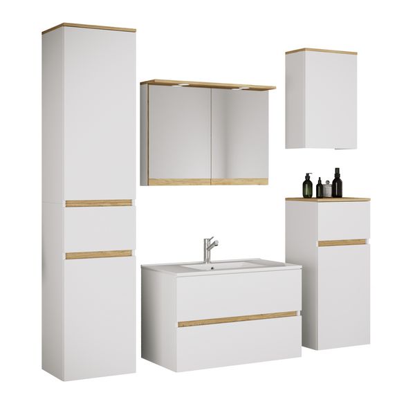 Produktbild: 6 tlg. Badm&ouml;bel-Set mit Waschbecken Cosila-I 61 cm