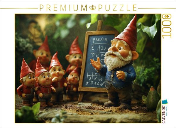 Produktbild: CALVENDO Puzzle Die geheime Schule der Gartenzwerge | 1000 Teile Lege-Gr&ouml;&szlig;e 64x48cm Foto-Puzzle f&uuml;r gl&uuml;ckliche Stunden