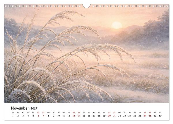 Produktbild: Jahreszeitenspiel (Wandkalender 2027 DIN A3 quer), CALVENDO Monatskalender