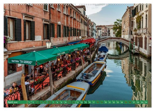Produktbild: Venedig - Traum in der Lagune (hochwertiger Premium Wandkalender 2026 DIN A2 quer), Kunstdruck in Hochglanz