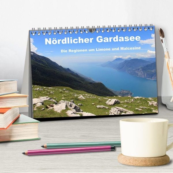 Produktbild: N&ouml;rdlicher Gardasee - Die Regionen um Limone und Malcesine (Tischkalender 2026 DIN A5 quer), CALVENDO Monatskalender