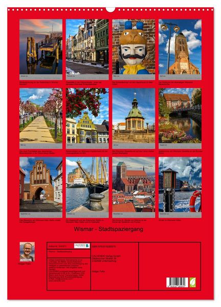 Produktbild: Wismar - Stadtspaziergang (Wandkalender 2026 DIN A2 hoch), CALVENDO Monatskalender