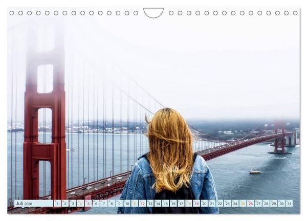Produktbild: Golden Gate Bridge - Synonym f&uuml;r San Francisco (Wandkalender 2026 DIN A4 quer), CALVENDO Monatskalender