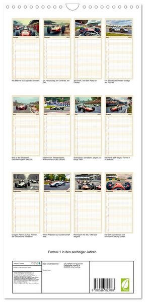 Produktbild: Familienplaner 2027 - Formel 1 in den sechziger Jahren mit 5 Spalten (Wandkalender, 21 x 45 cm) CALVENDO