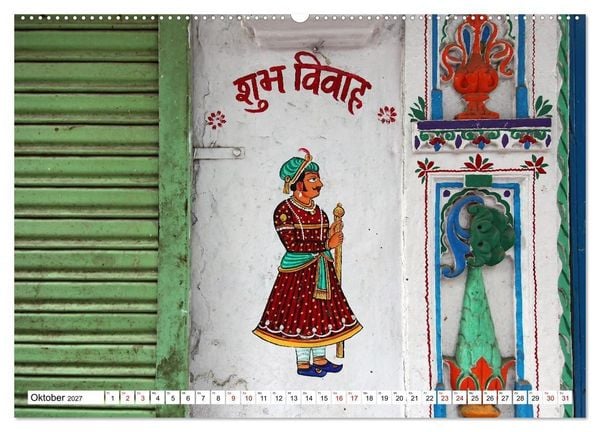 Produktbild: Farbenfrohes Indien (Wandkalender 2027 DIN A2 quer), CALVENDO Monatskalender