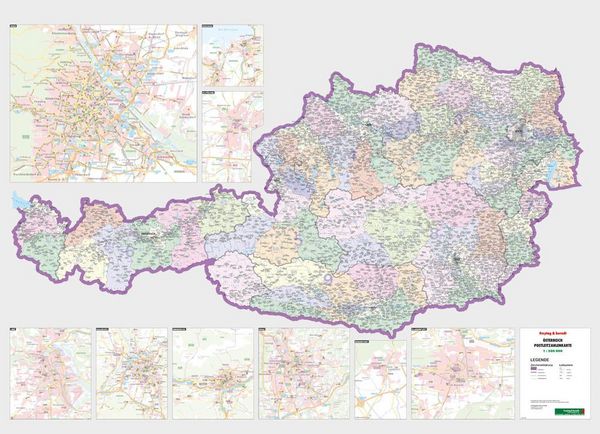 Produktbild: freytag & berndt &Ouml;sterreich Postleitzahlen 1:500.000
