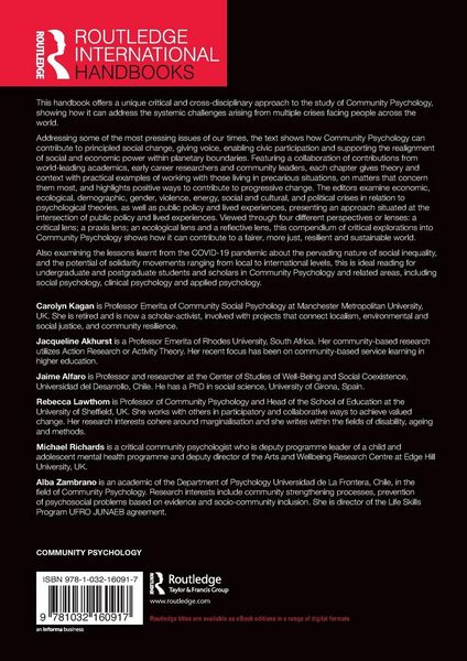 Produktbild: The Routledge International Handbook of Community Psychology
