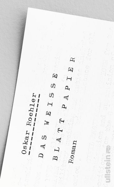 Produktbild: Das wei&szlig;e Blatt Papier