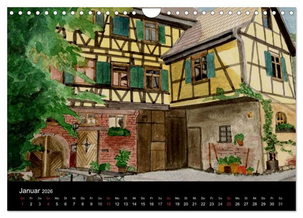 Produktbild: Deutschland in Aquarell (Wandkalender 2026 DIN A4 quer), CALVENDO Monatskalender
