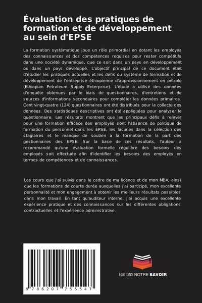 Produktbild: &Eacute;valuation des pratiques de formation et de d&eacute;veloppement au sein d'EPSE