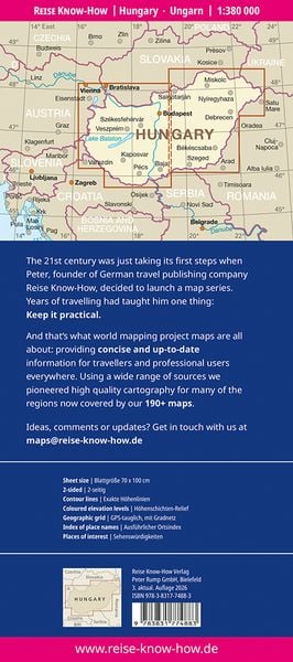 Produktbild: Reise Know-How Landkarte Ungarn | Hungary (1:380.000)