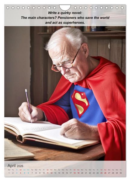 Produktbild: Exploring new passions as a pensioner (Wall Calendar 2026 DIN A4 portrait), CALVENDO 12 Month Wall Calendar