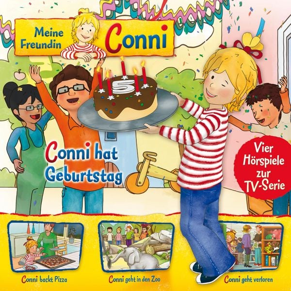 Produktbild: 04: Conni hat Geburtstag / Conni backt Pizza / Conni geht in den Zoo / Conni geht verloren (Vier H&ouml;rspiele zur TV-Serie)