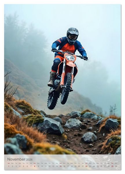 Produktbild: Born to Jump - Extreme motocross with adrenaline and dust (Wall Calendar 2026 DIN A4 portrait), CALVENDO 12 Month Wall Calendar