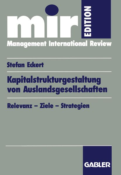 Produktbild: Kapitalstrukturgestaltung von Auslandsgesellschaften