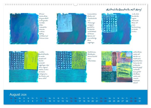 Produktbild: Mal einfach mit ! 12 ausf&uuml;hrliche Schritt f&uuml;r Schritt Anleitungen (hochwertiger Premium Wandkalender 2026 DIN A2 quer), Kunstdruck in Hochglanz