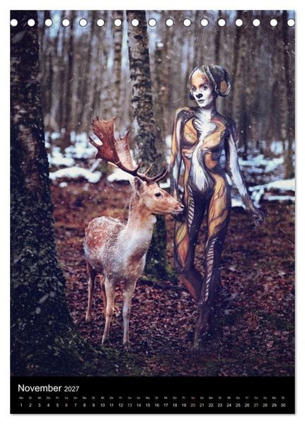 Produktbild: Bodypainting Adventures - Farbe auf nackter Haut (Tischkalender 2027 DIN A5 hoch), CALVENDO Monatskalender