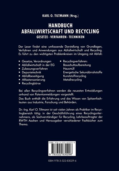 Produktbild: Handbuch Abfall Wirtschaft und Recycling