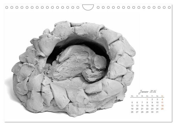 Produktbild: Gef&uuml;hle in Ton geformt - Intuitives plastisches Gestalten mit Tonerde (Wandkalender 2026 DIN A4 quer), CALVENDO Monatskalender