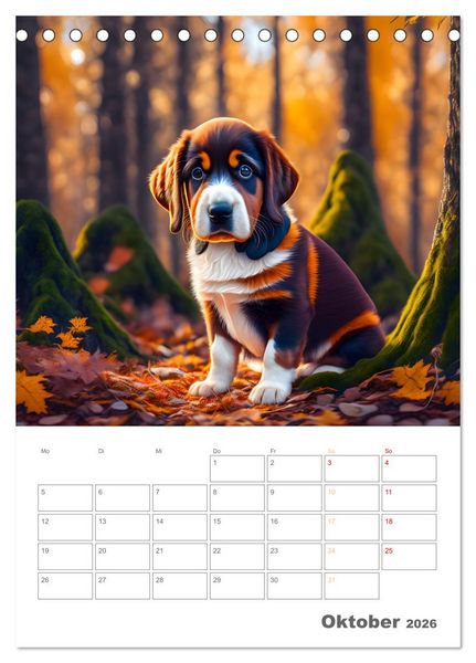 Produktbild: Liebenswerte Hunde und Katzen (Tischkalender 2026 DIN A5 hoch), CALVENDO Monatskalender