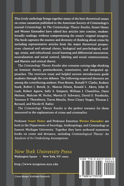Produktbild: The Criminology Theory Reader