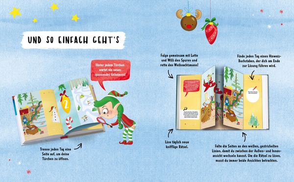 Produktbild: Mein Adventskalender-Buch: Mission Advent – Wo steckt der Weihnachtsmann?